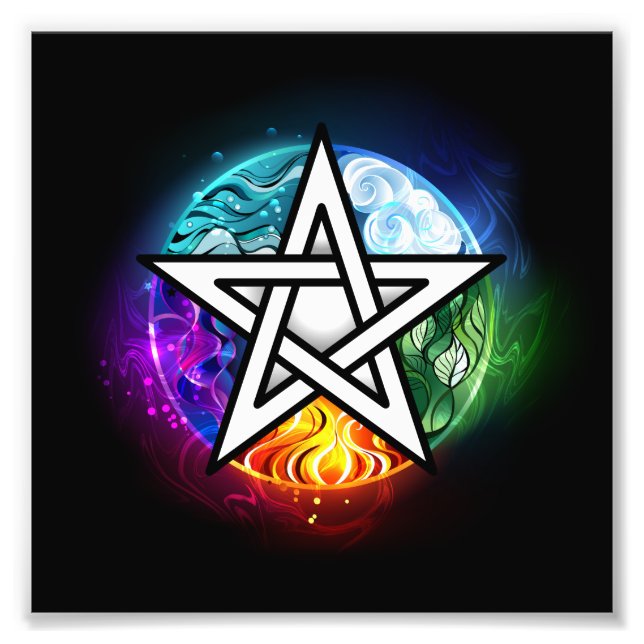 Wiccan pentagram photo print (Front)