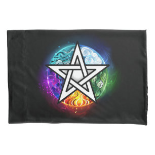 Wiccan pentagram pillowcase