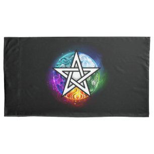Wiccan pentagram pillowcase