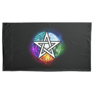 Wiccan pentagram pillowcase