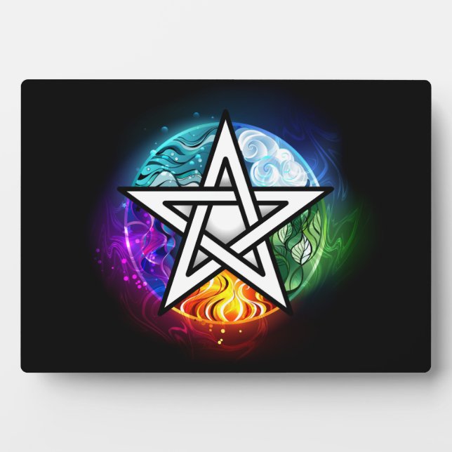 Wiccan pentagram plaque (Front)