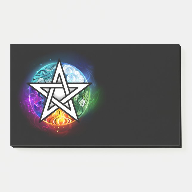 Wiccan pentagram post-it notes (Front)