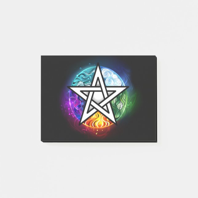 Wiccan pentagram post-it notes (Front)