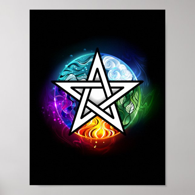 Wiccan pentagram poster (Front)