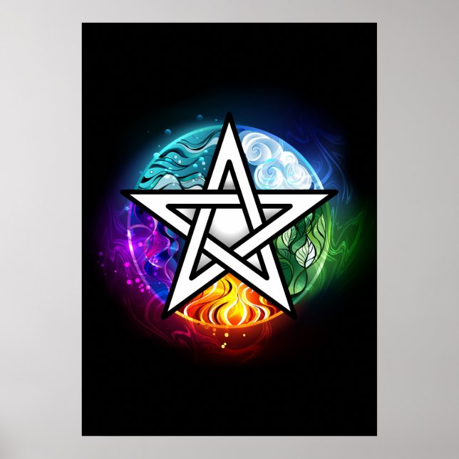 Wiccan pentagram poster (Front)