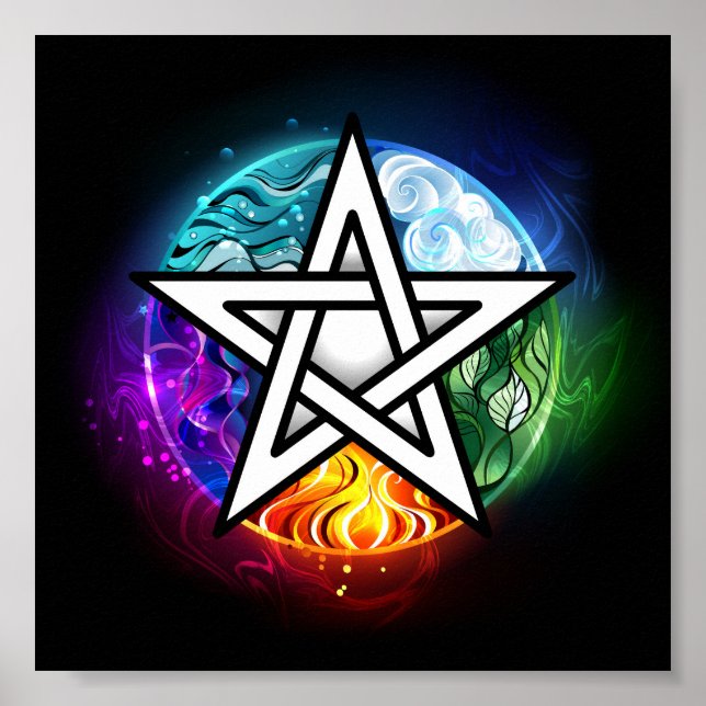 Wiccan pentagram poster (Front)