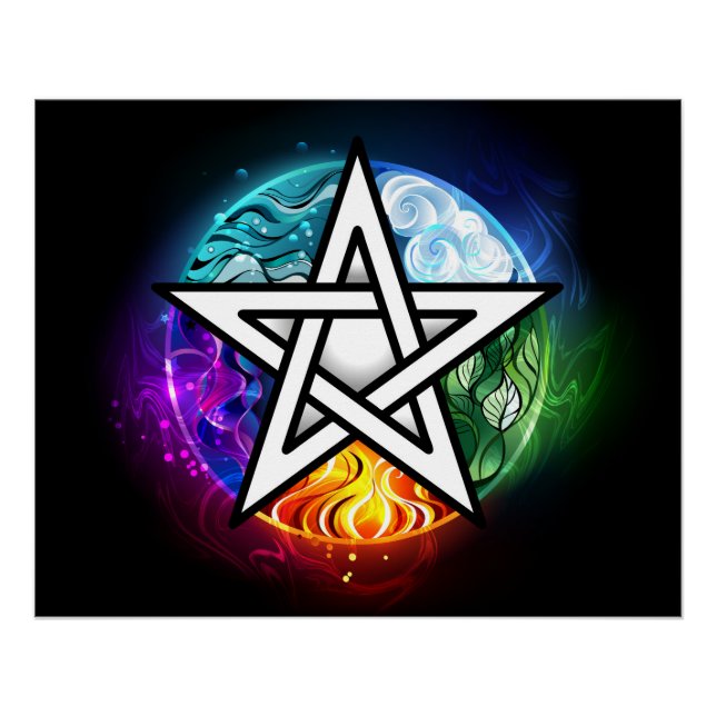 Wiccan pentagram poster (Front)