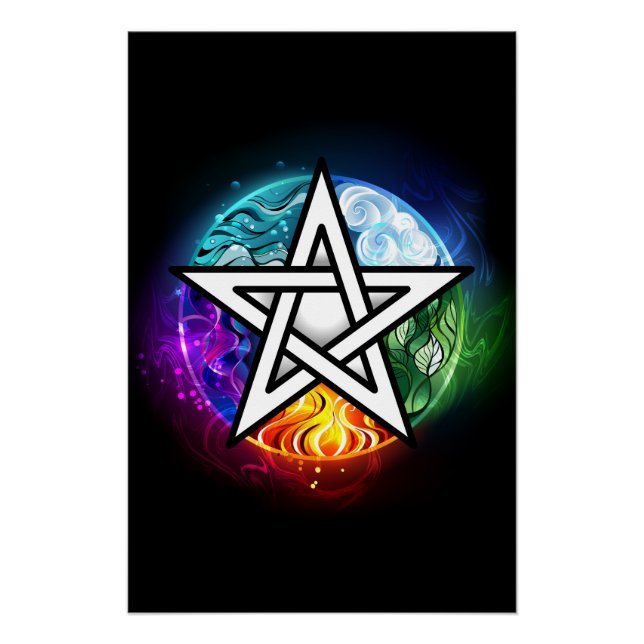 Wiccan pentagram poster (Front)