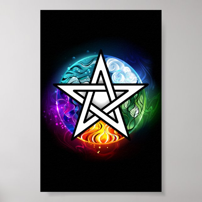 Wiccan pentagram poster (Front)