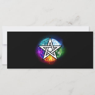Wiccan pentagram save the date