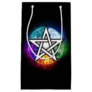 Wiccan pentagram small gift bag