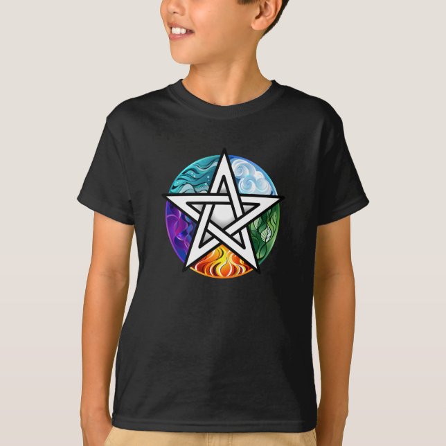 Wiccan pentagram T-Shirt (Front)