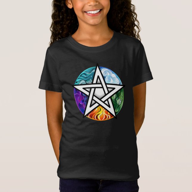 Wiccan pentagram T-Shirt (Front)
