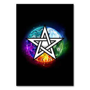 Wiccan pentagram table number