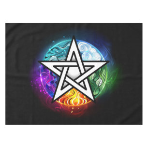 Wiccan pentagram tablecloth
