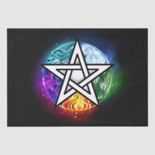 Wiccan pentagram tissue paper