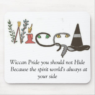 Wiccan Pride saying Mouse Mat