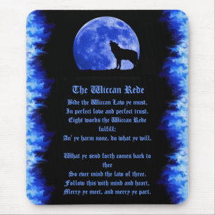 Wiccan Rede - Blue Flame Mouse Mat