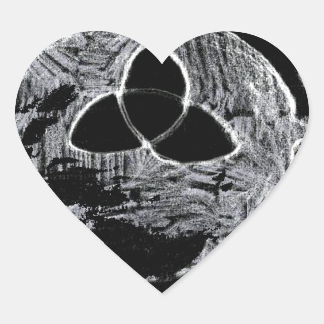 wiccan symbol for the witches heart sticker (Front)