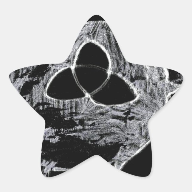 wiccan symbol for the witches star sticker (Front)