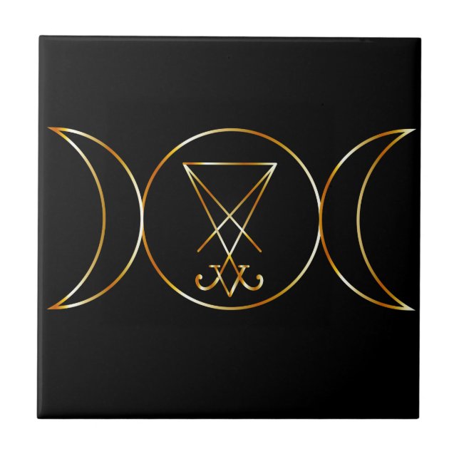 Wiccan symbol, Triple Goddess Tile (Front)