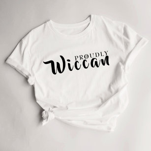 Wiccan Text Typography Slogan T-Shirt White 