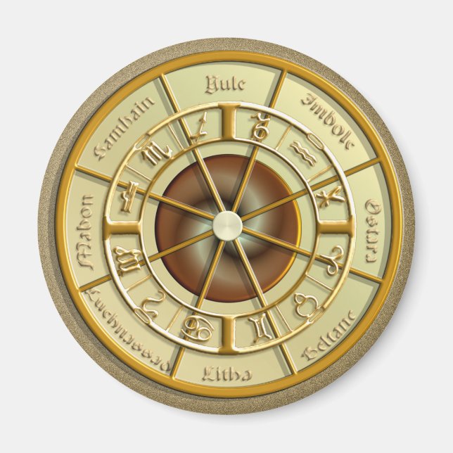 Wiccan Wheel of the Year Magnet (Front)