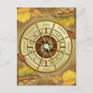 Wiccan Wheel of the Year Postcard