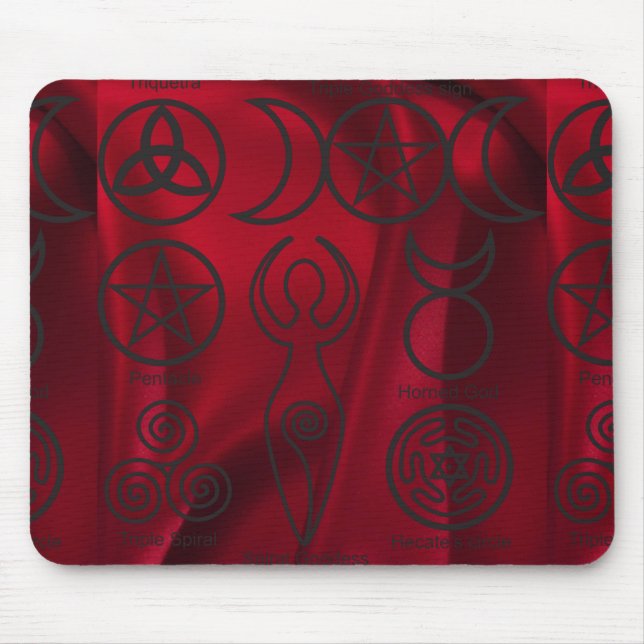 Wiccan,wicca,pagan,triquetra,pentacle,triple Mouse Mat (Front)
