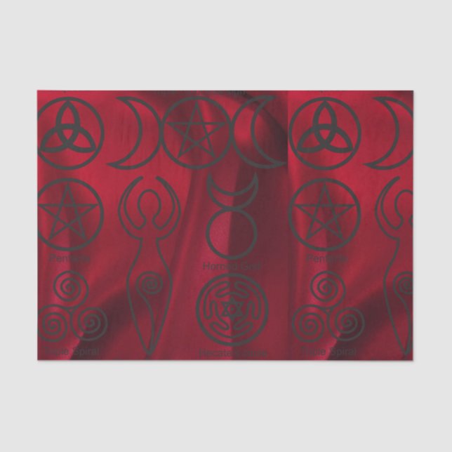 Wiccan,wicca,pagan,triquetra,pentacle,triple Tissue Paper (Front)