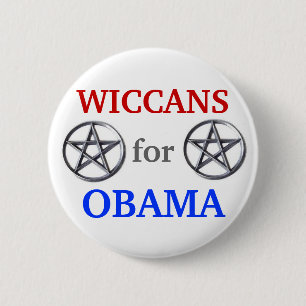 Wiccans for Obama 2012 button