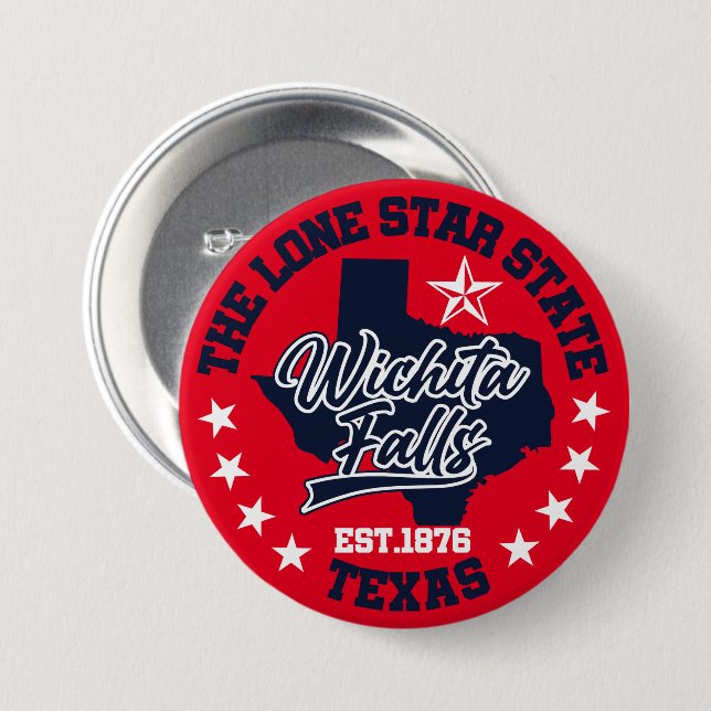 Wichita Falls,Texas 7.5 Cm Round Badge (Front & Back)