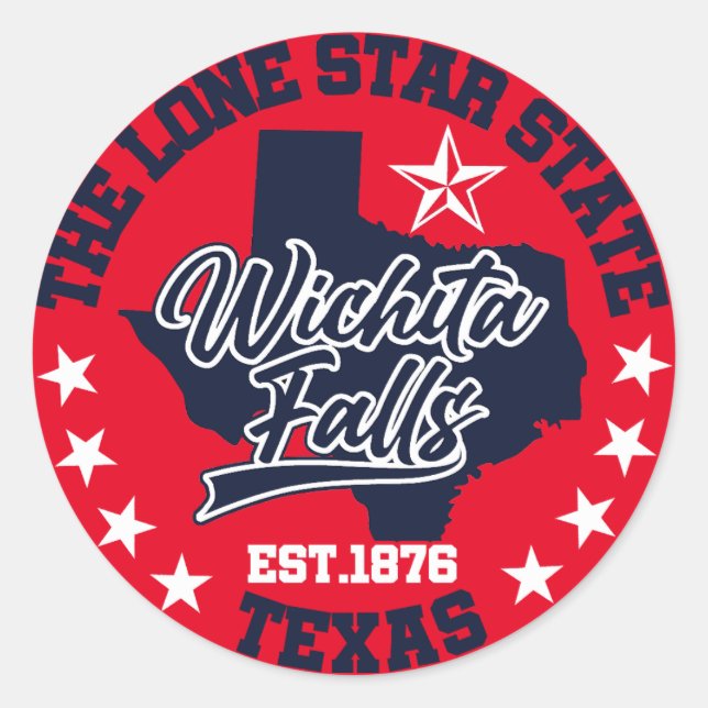 Wichita Falls,Texas Classic Round Sticker (Front)