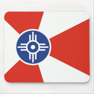 Wichita Kansas ICT Flag Mouse Mat