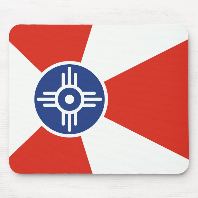 Wichita Kansas ICT Flag Mouse Mat (Front)