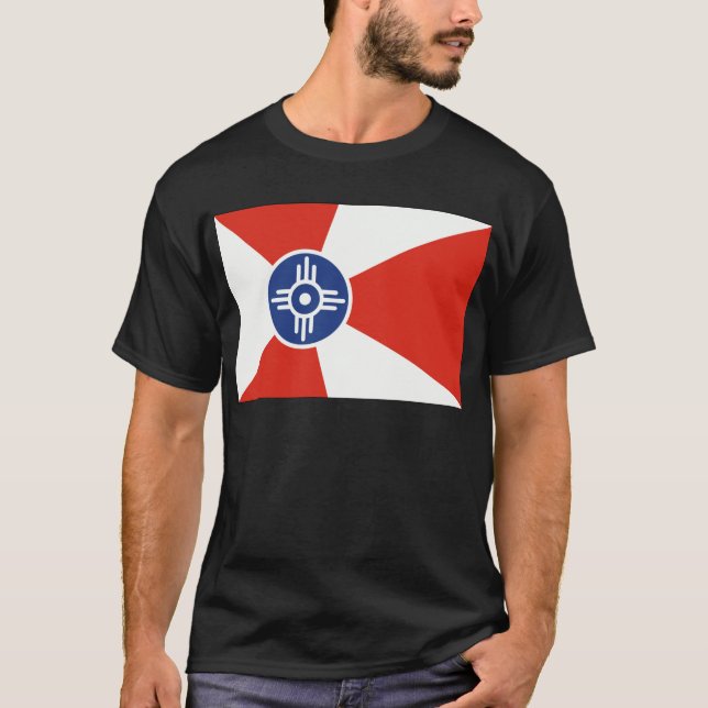 Wichita Kansas ICT Flag T-Shirt (Front)