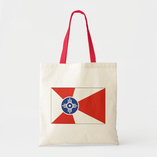 Wichita Kansas ICT Flag Tote Bag (Front)