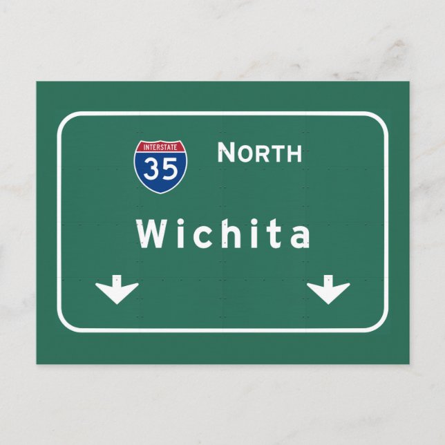 Wichita Kansas ks Interstate Highway Freeway : Postcard (Front)