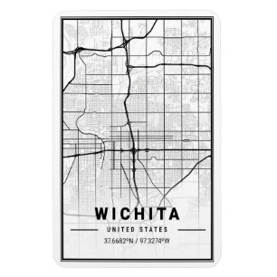 Wichita Kansas USA Travel City Map Magnet