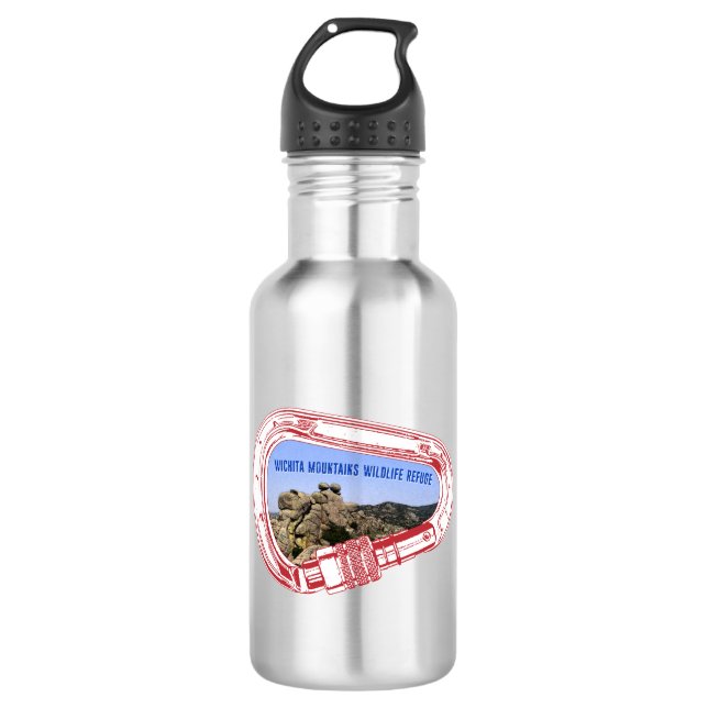 Wichita Mountains Climbing Carabiner 532 Ml Water Bottle (Front)