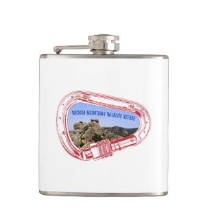 Wichita Mountains Climbing Carabiner Hip Flask