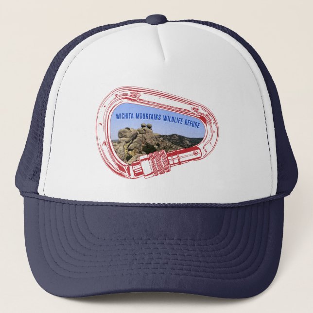 Wichita Mountains Climbing Carabiner Trucker Hat (Front)