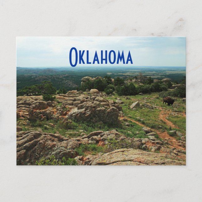 Wichita Mountains, Oklahoma Postcard (Front)