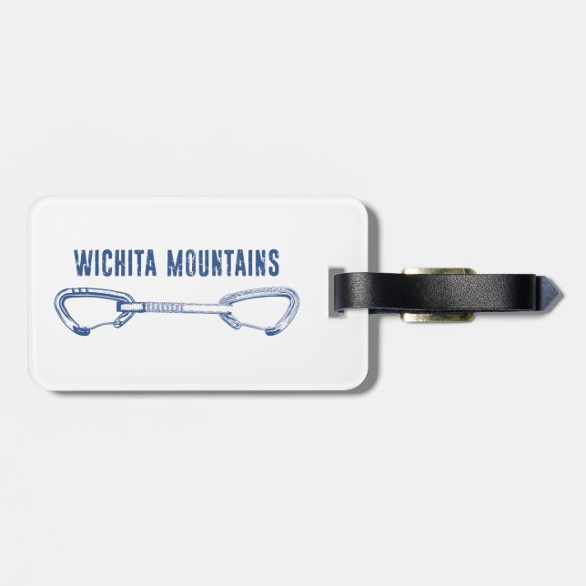Wichita Mountains Rock Climbing Quickdraw Luggage Tag (Back Horizontal)