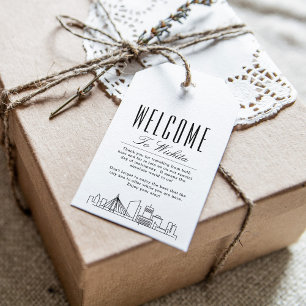 Wichita Skyline   Welcome Message Gift Tags