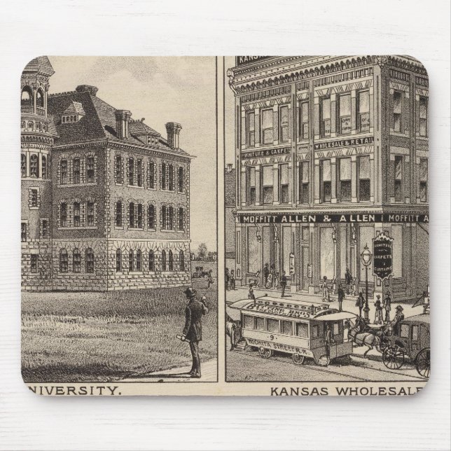 Wichita University, Kansas Mouse Mat (Front)