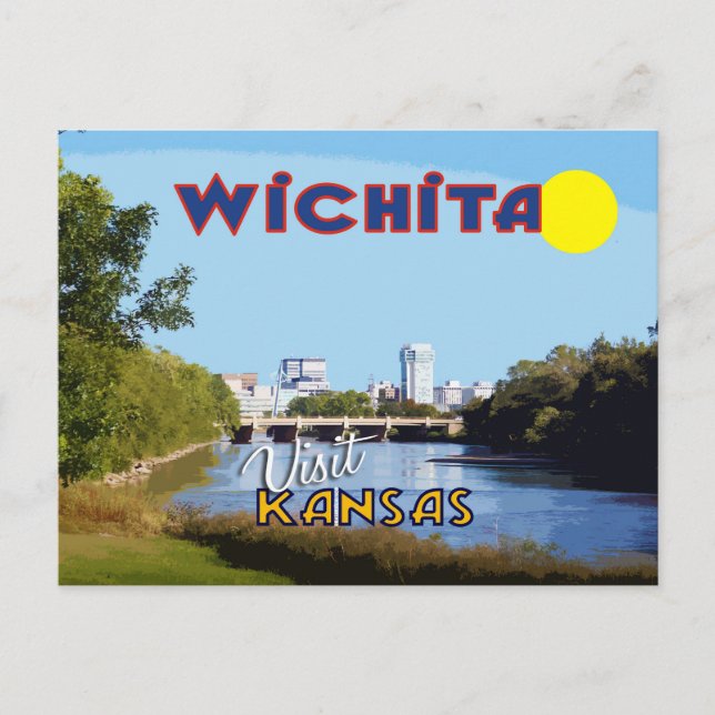 Wichita, Visit Kansas Postcard (Front)