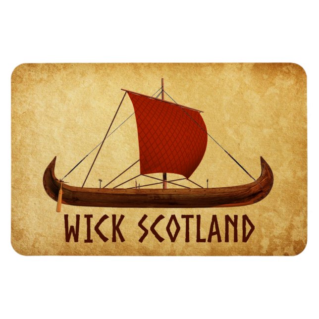 Wick Scotland Viking Ship Magnet (Horizontal)