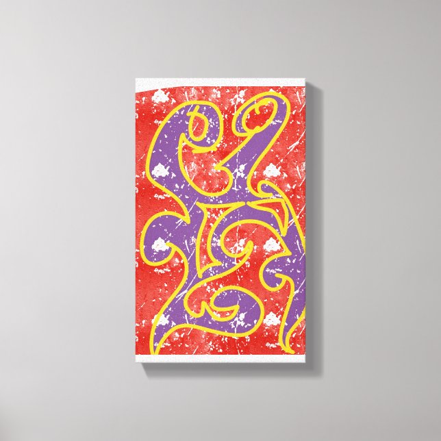 wicked abstract tribal design canvas print (Front)