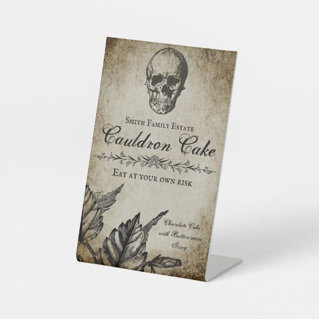 Wicked Affair Halloween - Party Food Labels Pedestal Sign (Front)